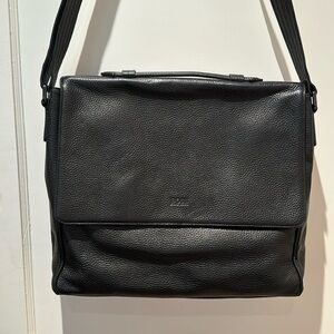 Hugo Boss Leather Messenger Bag
